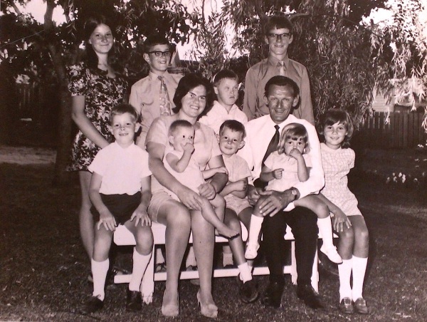 My family in the early '70s - I'm baby number nine!